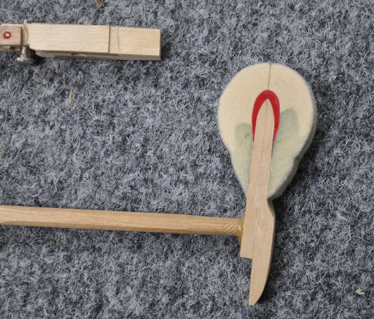 Hammerköpfe mit Stiel und Röllchen für Kawai Flügel - 1297