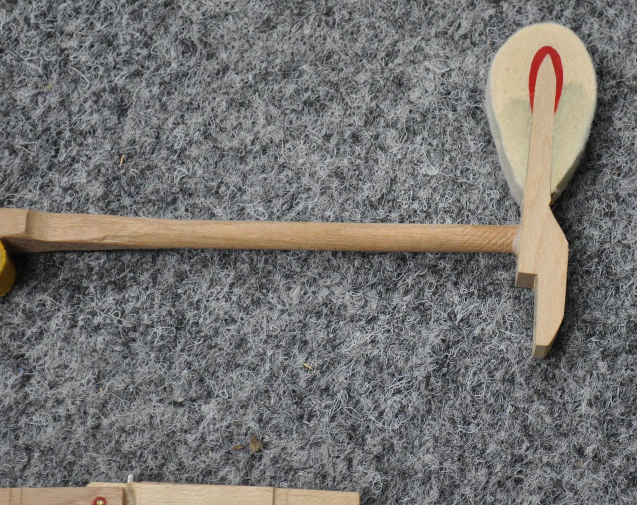 Hammerköpfe mit Stiel und Röllchen für Kawai Flügel - 1297