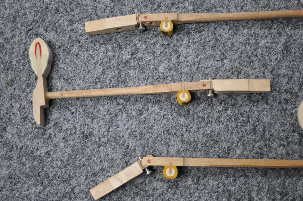 Hammerköpfe mit Stiel und Röllchen für Kawai Flügel - 1297