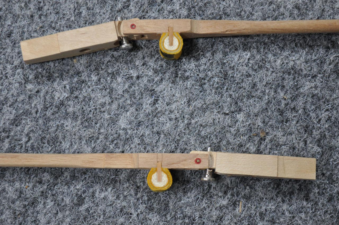 Hammerköpfe mit Stiel und Röllchen für Kawai Flügel - 1297