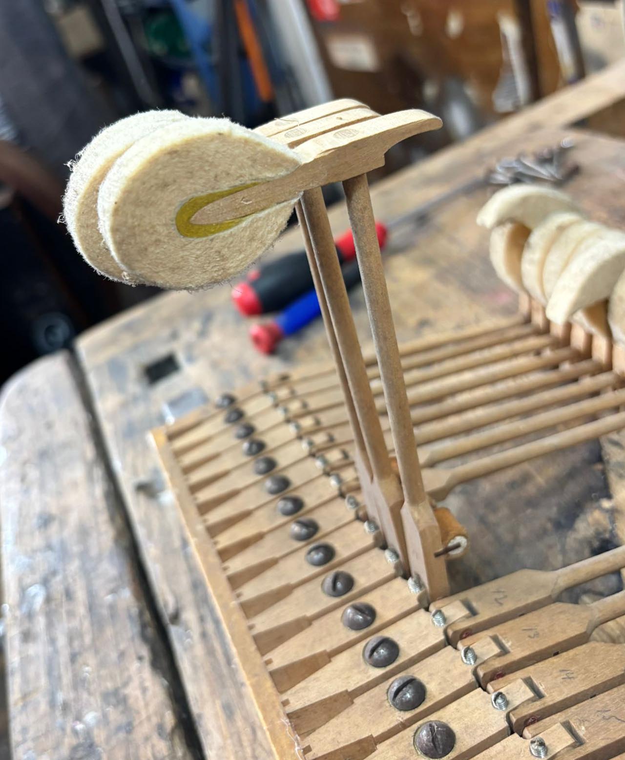 Hammerk&ouml;pfe und Stiele f&uuml;r Bechstein - 1441