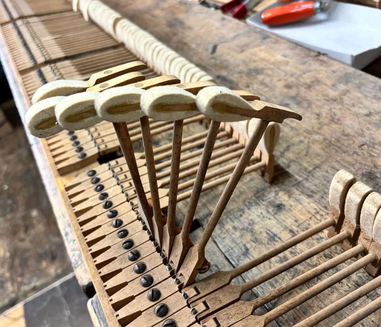 Hammerk&ouml;pfe und Stiele f&uuml;r Bechstein - 1441